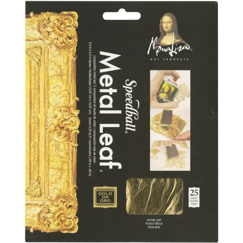 2 Pack - Mona Lisa Composition Gold Leaf Sheets-5.5"X5.5" 25/PKG - 0010204