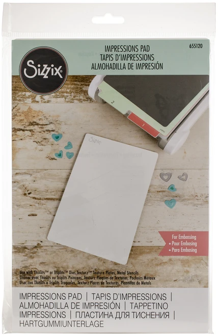 2 Pack - Sizzix BIGkick/Big Shot/Vagabond Texturz Impressions Pad-8.875"X5.875"X.125" - 655120 - 841182014306