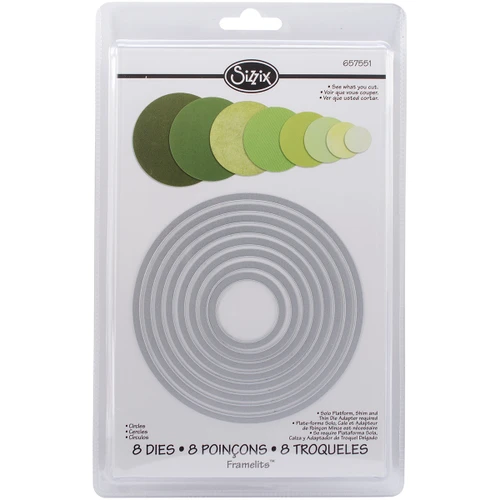 Sizzix Framelits Dies 8/Pkg-Circles - 657551 - 841182061812