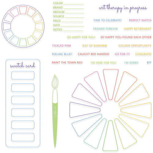 Sizzix A5 Clear Stamps by Eileen Hull 24/Pkg-Swatch Cards - 5A002MVX-1GP91