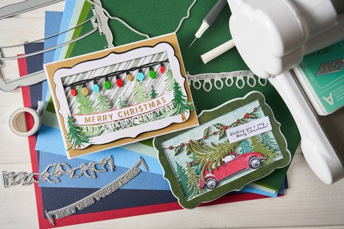 Sizzix Famelits Die & Stamp Set By 49 And Market 32/Pkg-Trees And Trinkets - 5A003234-1H3QP