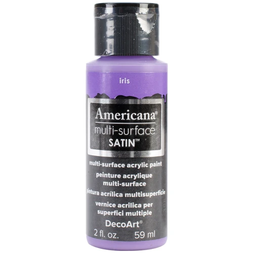 3 Pack - DecoArt Americana Multi-Surface Satin Acrylic Paint 2oz-Iris - DA5-30-31 - 766218065476