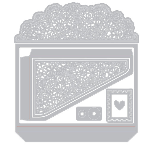 Sizzix Thinlits Dies Set By 49 And Market 10/Pkg-Laced Folio - 5A00322R-1H3QW Sizzix Thinlits Dies Set By 49 And Market 10/Pkg-Laced Folio - 5A00322R-1H3QW