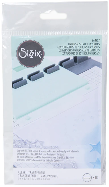 Sizzix Stencil & Stamp Tool Accessory 10/Pkg-Universal Stencil Converters - 664957 - 630454277842
