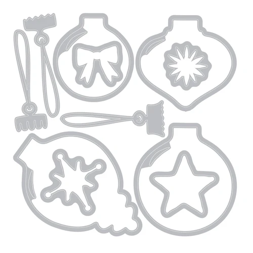 Sizzix Framelits Die & Stamp Set By 49 And Market 30/Pkg-Baubles - 5A00323T-1H3QX