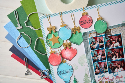 Sizzix Framelits Die & Stamp Set By 49 And Market 30/Pkg-Baubles - 5A00323T-1H3QX