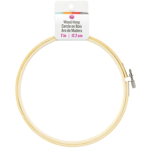 6 Pack - CousinDIY Natural Wood Hoop-7" - 00934 - 191648097184
