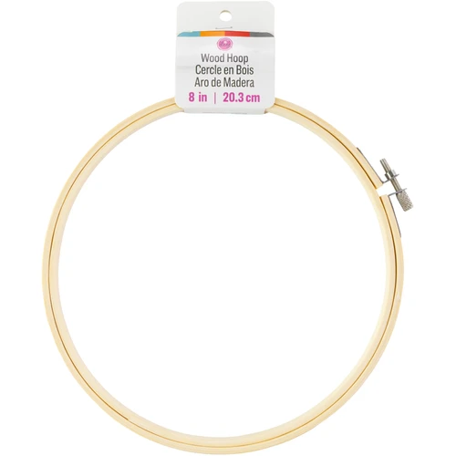 6 Pack - CousinDIY Natural Wood Hoop-8" - 00935 - 191648097191