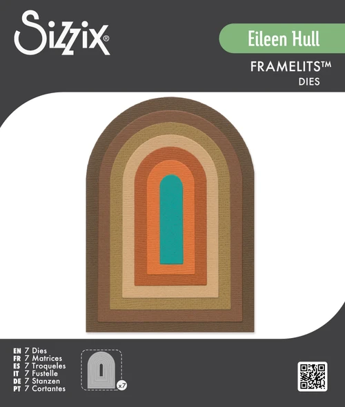 Sizzix Framelits Die Set By Eileen Hull 7/Pkg-Tunnel Arches - 5A00322L-1H3R0 - 630454292838