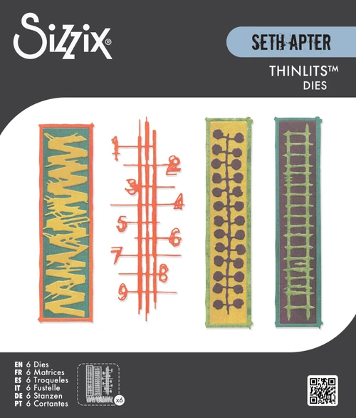 Sizzix Thinlits Die Set By Seth Apter 6/Pkg-Stretchers - 5A00323H-1H3RC - 630454293309