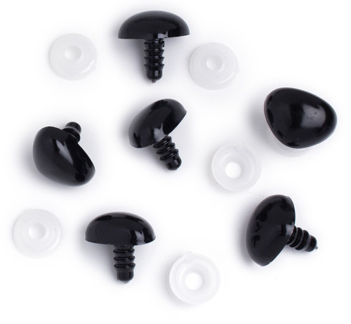 CousinDIY Shank Back Animal Noses 18mm 6/Pkg-Black - 40000424