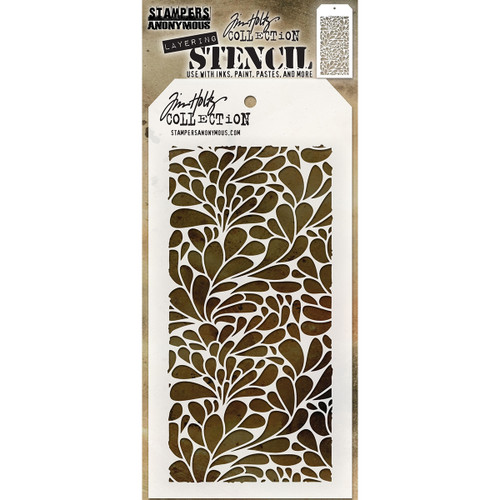 Tim Holtz Layered Stencil 4.125"X8.5"-Splash - THS-080 - 653341455918