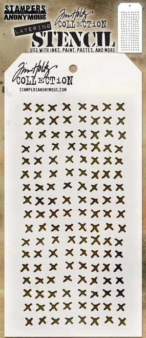 Tim Holtz Layered Stencil 4.125"X8.5"-Stitched - THS-099 - 752830096264