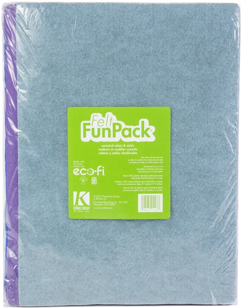 Kunin Felt Fun Pack 9"X12"-Assorted Colors - KC912A - 028981912976