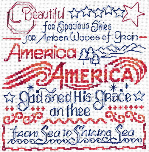 Imaginating Counted Cross Stitch Kit 8"X8"-America The Beautiful (14 Count) I3314