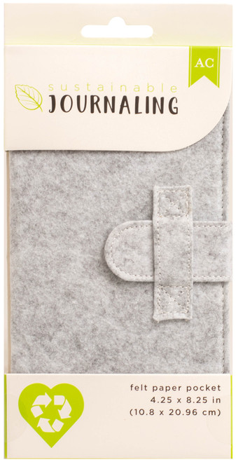 AC Sustainable Journaling Felt Paper Pocket 4.25"X8.25"- - AC329702 - 718813297028