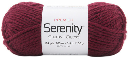 Premier Yarns Serenity Chunky Yarn Solid-Wine -700-52 - 840166808856