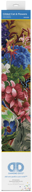 Diamond Dotz Diamond Art Kit 28.4"X20.5"-Gilded Cat & Flowers DD13030 - 48952259216454895225921645