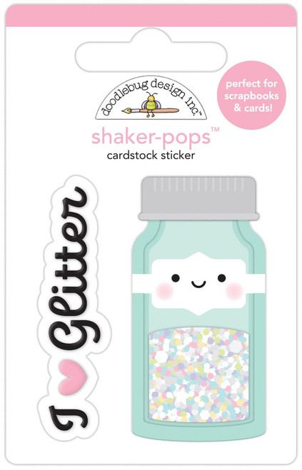 Doodlebug Shaker-Pops 3D Stickers-Glitter Jar DP7254 - 842715072541