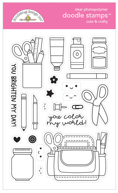 Doodlebug Clear Doodle Stamps-Cute & Crafty DS7263 - 842715072633