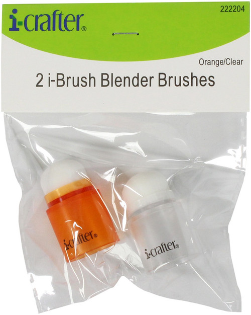 i-crafter i-Brush Blender Brushes 2/Pkg-Orange/Clear IBBB2PK-22204 - 850020048410