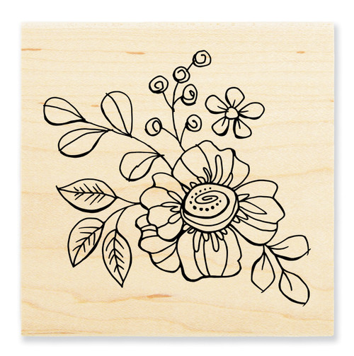 2 Pack Stampendous Cling Stamp-Floral Pop CRW223 - 744019243590
