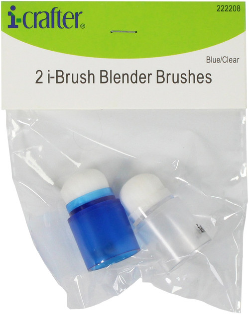 i-crafter i-Brush Blender Brushes 2/Pkg-Blue/Clear IBBB2PK-22208 - 850020048458