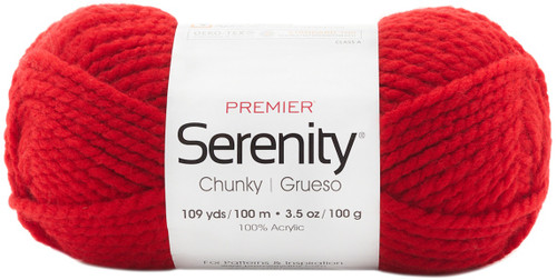 3 Pack Premier Serenity Chunky Yarn-Really Red 700-66 - 840166809136