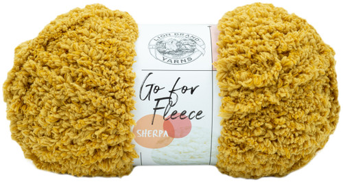 3 Pack Lion Brand Go For Fleece Sherpa Yarn-Gold 937-187 - 023032075099