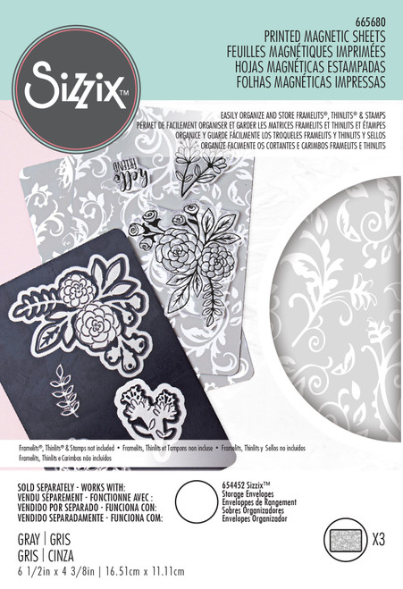 2 Pack - Sizzix Magnetic Sheets 4.375"X6.5"-3/Pkg - 665680 2 Pack - Sizzix Magnetic Sheets 4.375"X6.5"-3/Pkg - 665680
