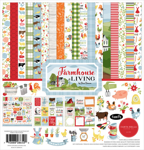 Carta Bella Collection Kit 12X12-Farmhouse Summer - 793888029262