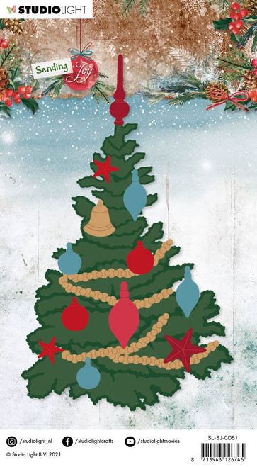 Studio Light Sending Joy Cutting Die-NR. 51, Build A Christmas Tree SLSJCD51 - 87139431267458713943126745