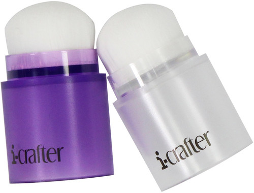 2 Pack i-crafter i-Brush Blender Brushes 2/Pkg-Purple/Clear IBBB2PK-22207