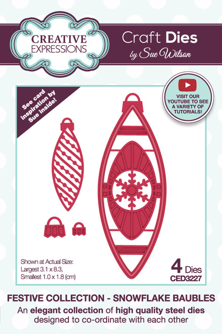 Creative Expressions Craft Dies By Sue Wilson-Snowflake Baubles CED3227