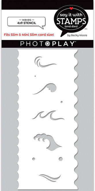 PhotoPlay Say It With Stamps Stencil 4"X9"-Waves SIS2859 - 709388328590