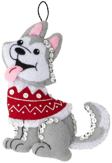 Bucilla Felt Ornaments Applique Kit Set Of 6-Dogs In Ugly Sweaters 89295E