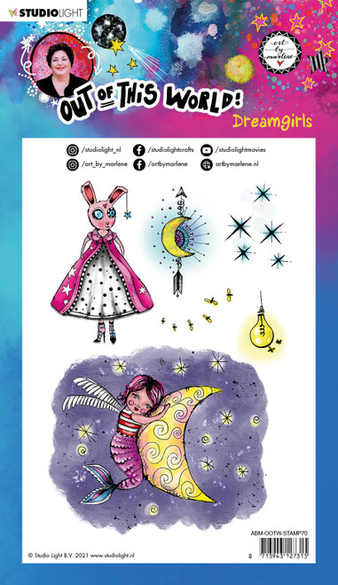 Art By Marlene Out Of This World Clear Stamps-Dream Girls ABMAMP70 - 87139431273158713943127315
