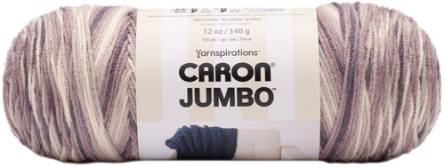 2 Pack - Caron Jumbo Print Yarn-Gravel - 294009-9037 - 057355457836