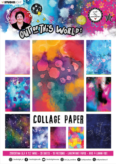 3 Pack Art By Marlene Out Of This World Collage Paper A4-NR. 14 ABMPP14 - 8713943127445