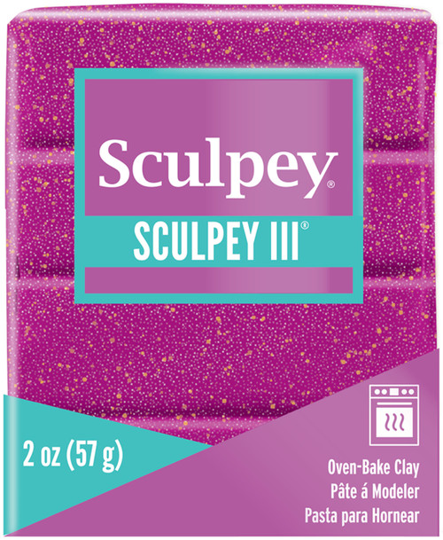 5 Pack - Sculpey III Oven-Bake Clay 2oz-Violet Glitter - S302-562 - 715891562000 5 Pack - Sculpey III Oven-Bake Clay 2oz-Violet Glitter - S302-562 - 715891562000