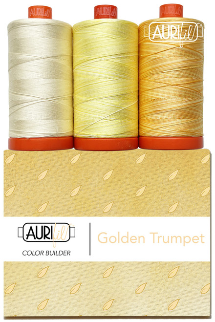 Aurifil 50wt Cotton Color Builder Thread Collection-Golden Trumpet AC50CP3-021