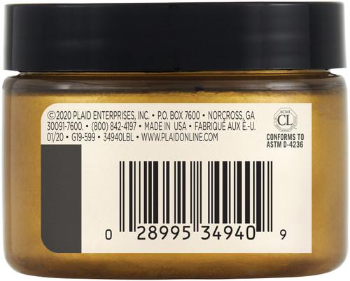 FolkArt Design Creme Paint 3oz-Gold - 34940