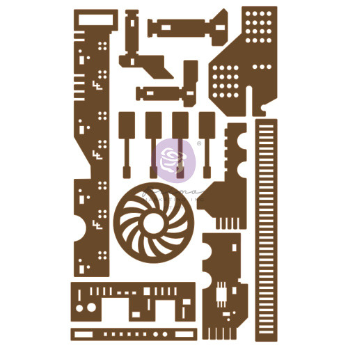 3 Pack - Prima Marketing Laser Cut Chipboard-All The Parts, 15/Pkg - P653569 - 655350653569