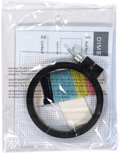 3 Pack Dimensions Learn-A-Craft Counted Cross Stitch Kit 3" Round-Llama (11 Count) 72-76091