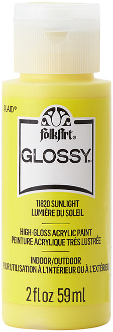 FolkArt Glossy Paint 2oz-Sunlight - 11-11820 - 028995118203 FolkArt Glossy Paint 2oz-Sunlight - 11-11820 - 028995118203