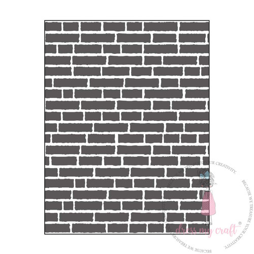3 Pack - Dress My Craft Embossing Folder 4.25"X5.75"-Brick Wall - DMCE2258 3 Pack - Dress My Craft Embossing Folder 4.25"X5.75"-Brick Wall - DMCE2258