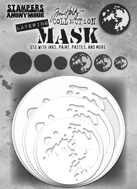 Tim Holtz Layering Mask Set 6/Pkg-Moon THMSK01 - 793888454101