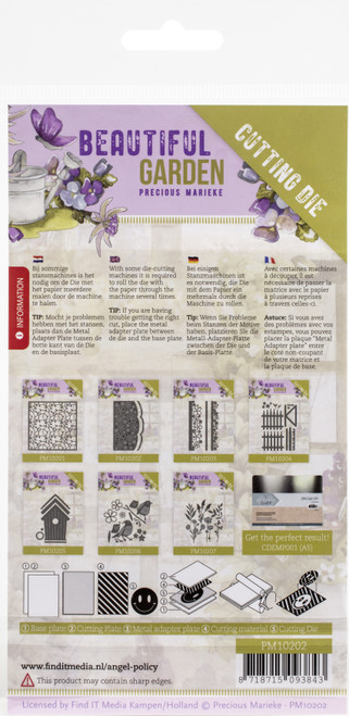 Find It Trading Precious Marieke Die-Flower Border, Beautiful Garden PM10202