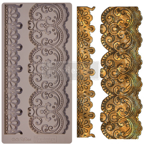 Prima Marketing Re-Design Mould 5"X10"X8mm-Border Lace - 654344 Prima Marketing Re-Design Mould 5"X10"X8mm-Border Lace - 654344