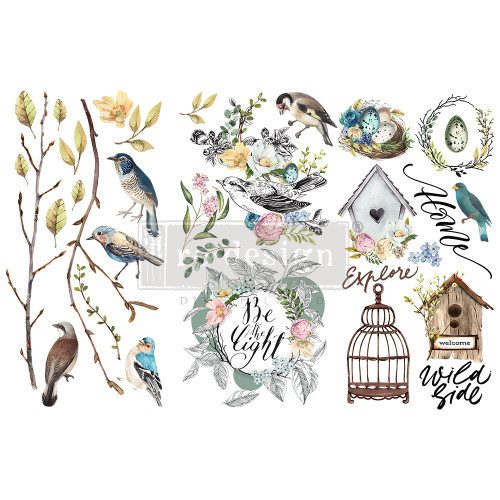 Prima Marketing Re-Design Decor Transfers 6"X12" 3/Sheets-Garden Marvels - RE653361 - 655350653361